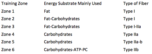 What Muscle Fibers and Substrates Are Used in Different Training Zones